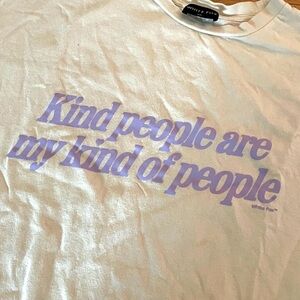 White Fox Oversized Tee - Kind People Are My Kind of People